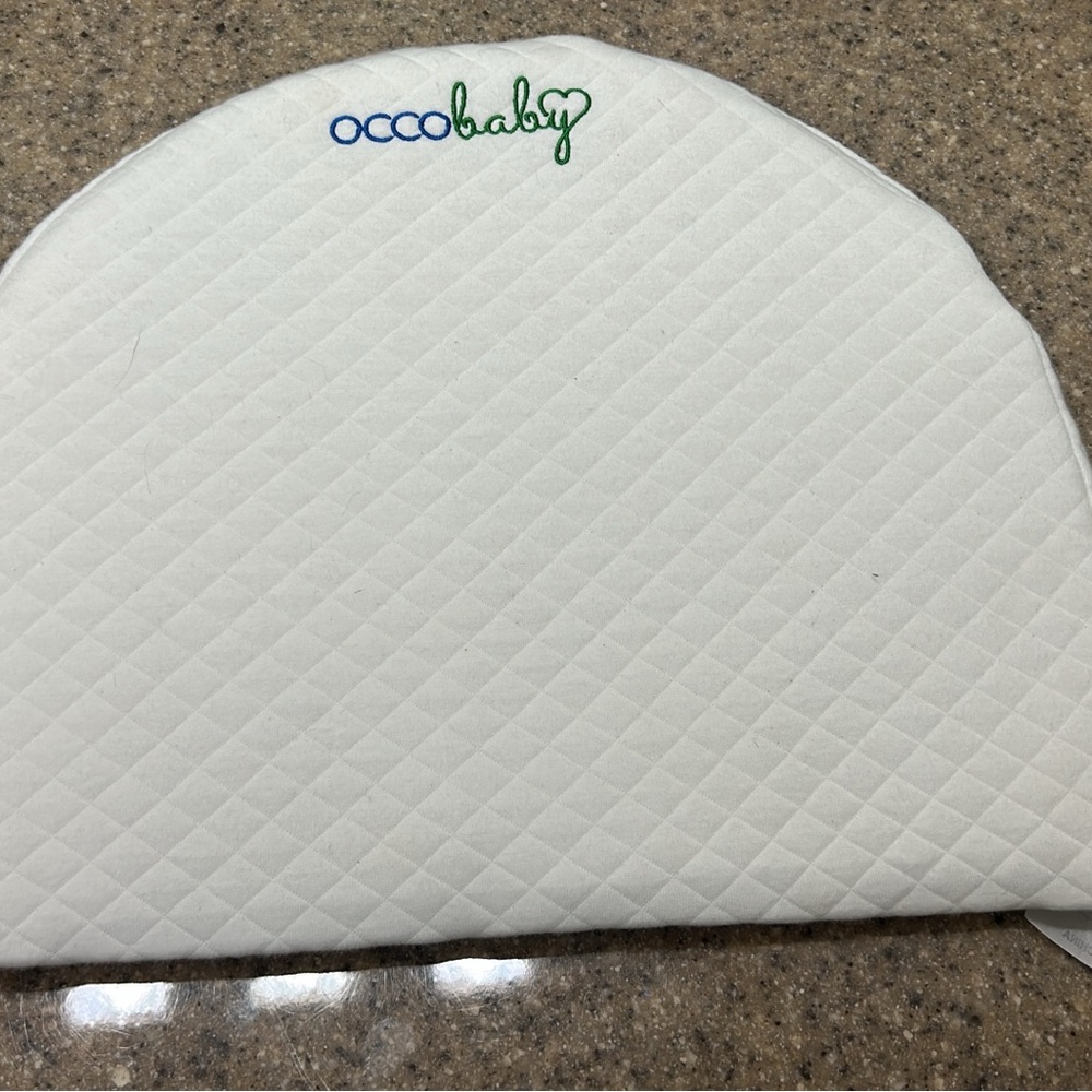 White Quilted Baby Wedge Pillow